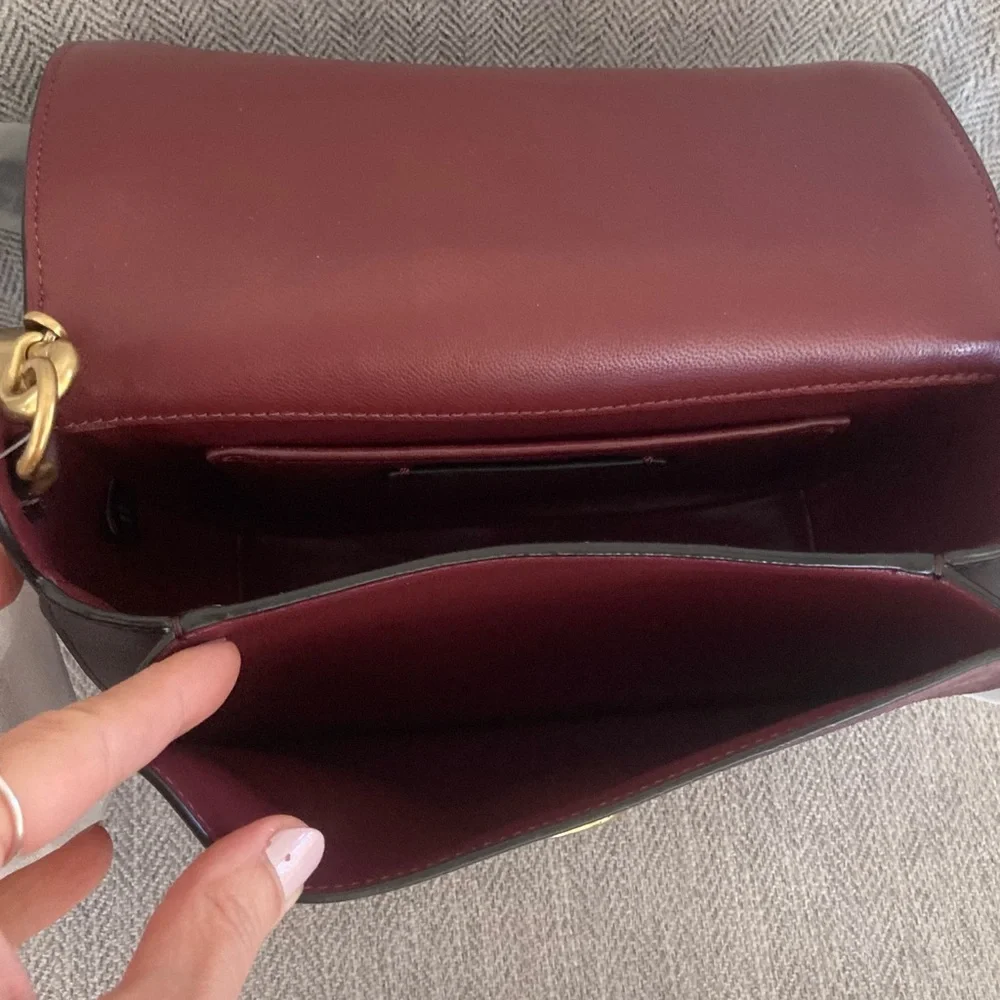 Coach Tabby Oxblood Saddle 20 Shoulder Crossbody Bag - Picture 10 of 14